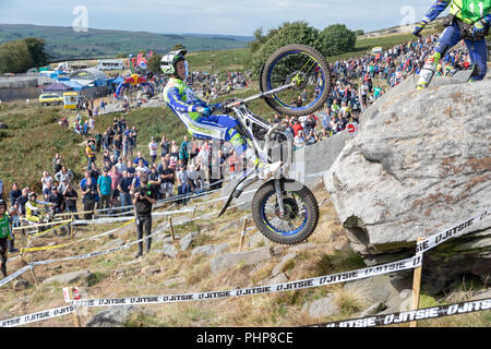 Yorkshire, Regno Unito. Il 2 settembre 2018. Round finale del mondo PROVE GP. Addingham Moorside, Silsden, UK. 2 9 18 Credito: RHB/Alamy Live News Foto Stock