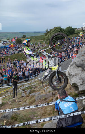 Yorkshire, Regno Unito. Il 2 settembre 2018. Round finale del mondo PROVE GP. Addingham Moorside, Silsden, UK. 2 9 18 Credito: RHB/Alamy Live News Foto Stock