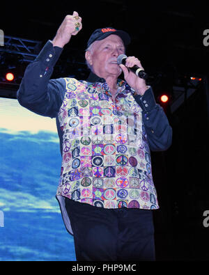 San Pedro, California, Stati Uniti d'America. 1 Sep, 2018. Mike Love dei Beach Boys esegue sabato a Los Angeles la settimana della flotta 2018 su Bob Hope OSU Delta Air Lines stadio principale di San Pedro in California. Credito: Billy Bennight/ZUMA filo/Alamy Live News Foto Stock