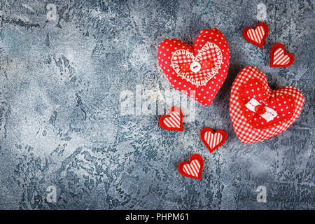 Tessuto decorativo cuore per il giorno di San Valentino Foto Stock