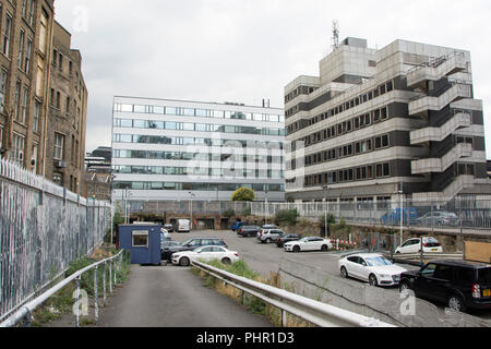 La rigenerazione urbana intorno Clere Street car park, london, Regno Unito Foto Stock