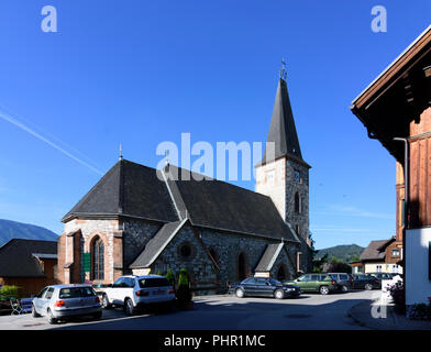Altaussee: chiesa, Ausseerland-Salzkammergut, Steiermark, Stiria, Austria Foto Stock