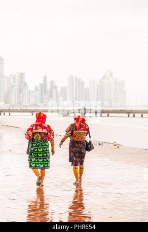 Una vista tipica della città di Panama in Panama Foto Stock