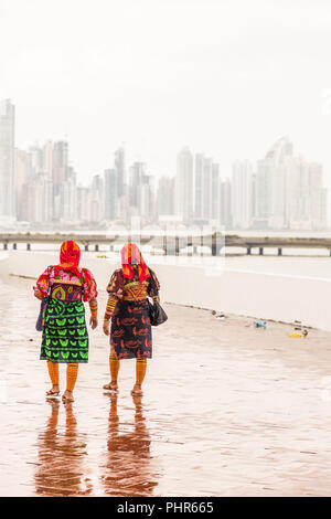 Una vista tipica della città di Panama in Panama Foto Stock