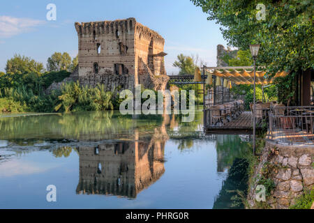 Valeggio sul Mincio, Borghetto, Veneto, Lago di Garda, Italia, Europa Foto Stock