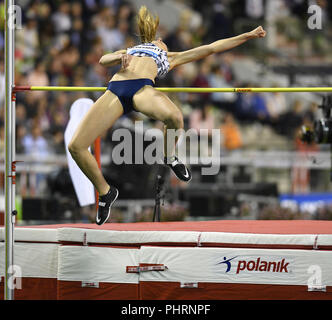 Nicola McDermott in azione durante AG Memorial Van Damme Diamond League 2018 at King Baudouin Stadium Bruxelles Belgio il 31 agosto 2018. GlennSports. Foto Stock