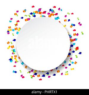 Abstract coriandoli sfondo con la polka dot coriandoli. Illustrazione Vettoriale Illustrazione Vettoriale