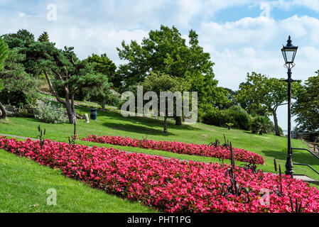 Cliff Gardens Southend on sea consiglio parco. Mare giardino comunale. Foto Stock