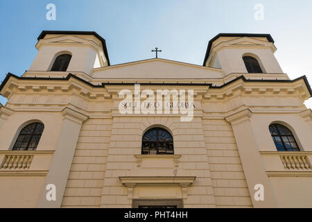 Chiesa evangelica nella Città Vecchia. Kosice è la più grande città della Slovacchia orientale e nel 2013 è stata la capitale europea della cultura. Foto Stock