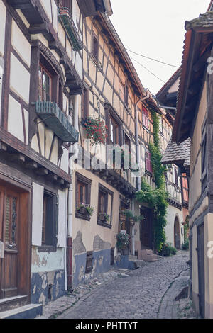 Street View di Riquewihr Foto Stock