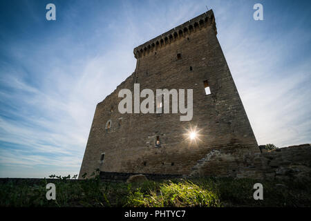 Castel nel Châteauneuf-du-Pape, Provenza, in Francia, in Europa. Foto Stock