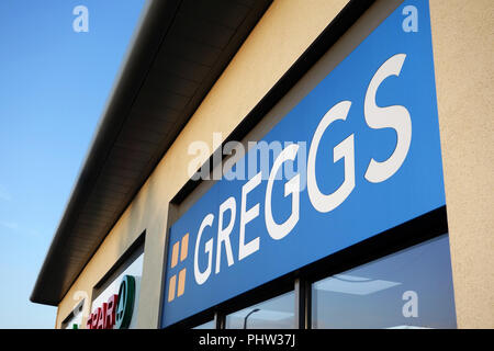 Nuovo Negozio Greggs unità a Thurcroft Shopping Foto Stock