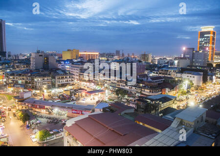 Cambogia Phnom Penh Mercato Centrale Psar Thmei Foto Stock