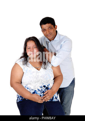 Felice giovani East Indian Coppia sorridente Foto Stock