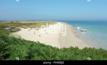 Shell Beach, Herm Island Foto Stock