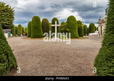 Vecchio Cimitero, Punta Arenas, regione di Magallanes, Patagonia, Cile Foto Stock