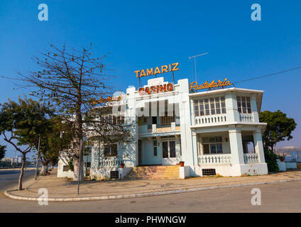 Vecchio coloniale portoghese casino Tamariz, provincia di Benguela, Lobito in Angola Foto Stock