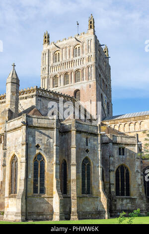 Tewkesbury Abbey Church Street, Tewkesbury, Gloucestershire, England, Regno Unito Foto Stock