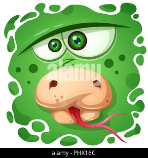 Divertente, grazioso, crazy snake carattere. Illustrazione Vettoriale