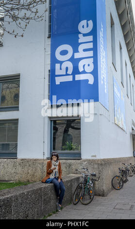 Technische Universitaet, Hauptgebaeude, Arcisstrasse, Monaco di Baviera, Deutschland Foto Stock