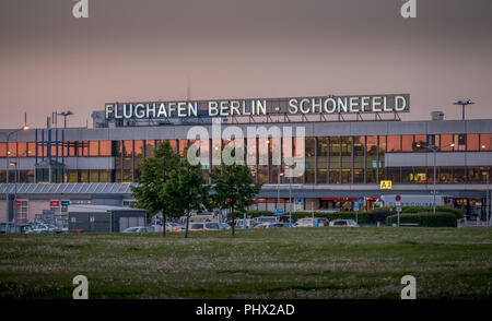 Il terminale A, Flughafen, Schoenefeld, Brandeburgo, Deutschland Foto Stock