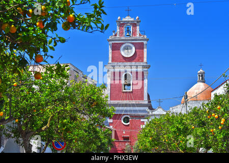 La chiesa cattolica Parrocchia SS. Annunziata sull isola di Procida Foto Stock