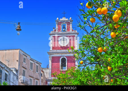 La chiesa cattolica Parrocchia SS. Annunziata sull isola di Procida Foto Stock