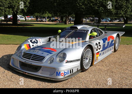 Mercedes CLK GTR LM (1998), il Concours di eleganza 2018, 2 settembre 2018. Il Palazzo di Hampton Court, Londra, Regno Unito, Europa Foto Stock