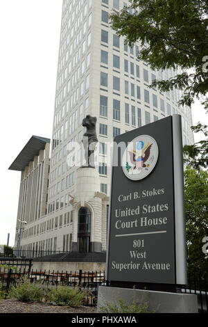 Il Carl B. Stokes United States Court House Edificio sulla West Superior Avenue nel centro di Cleveland, Ohio, USA. Foto Stock