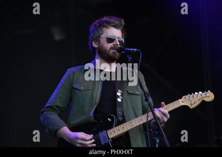 Knebworth Park, Herfordshire, UK. Il 2 settembre, 2018. Abbraccio eseguire live il secondo giorno del primo Cool Britannia Festival di Knebworth Park. Foto Stock