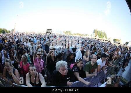 Knebworth Park, Herfordshire, UK. Il 2 settembre, 2018. La folla durante il secondo giorno del primo Cool Britannia Festival di Knebworth Park. Foto Stock