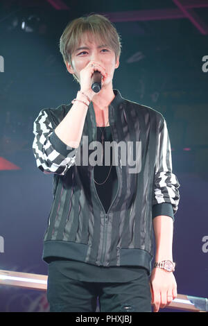 Jae-Joong (JYJ), 30 agosto 2018 : cantante coreano KIM Joong Jae assiste le miche Bloomin' Summer Festival evento in Tokyo, Giappone. Credito: Pasya/AFLO/Alamy Live News Foto Stock