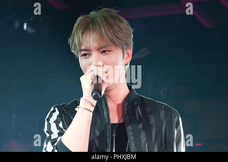 Jae-Joong (JYJ), 30 agosto 2018 : cantante coreano KIM Joong Jae assiste le miche Bloomin' Summer Festival evento in Tokyo, Giappone. Credito: Pasya/AFLO/Alamy Live News Foto Stock