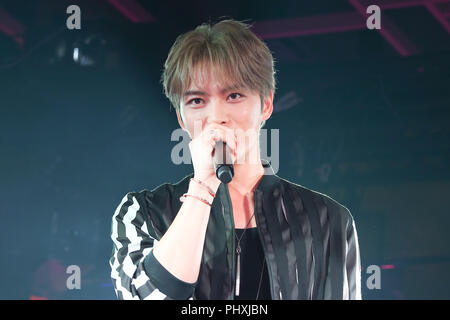 Jae-Joong (JYJ), 30 agosto 2018 : cantante coreano KIM Joong Jae assiste le miche Bloomin' Summer Festival evento in Tokyo, Giappone. Credito: Pasya/AFLO/Alamy Live News Foto Stock