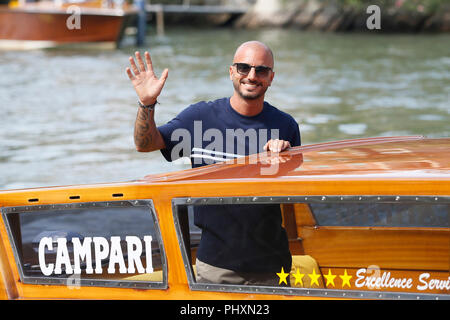 Venezia, Italia. 2° settembre 2018. Venezia - 2 Settembre: Nicolas Vaporidis il 2 settembre 2018 a Venezia, Italia.(da Mark Cape/Insidefoto) Credito: insidefoto srl/Alamy Live News Foto Stock