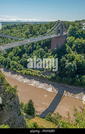 Il Clifton Suspension Bridge Over The Clifton Gorge Bristol, West Country Foto Stock