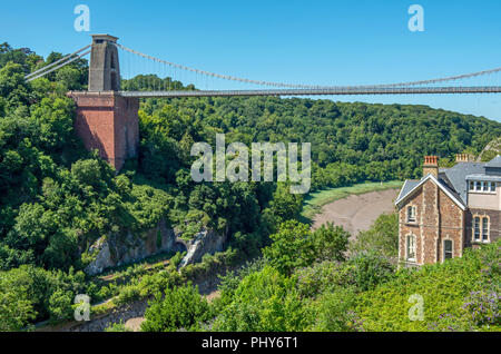 Il ponte sospeso di Clifton e Avon Gorge Bristol South West England Foto Stock