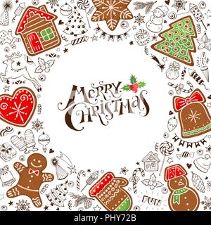 Natale biglietto di auguri Illustrazione Vettoriale