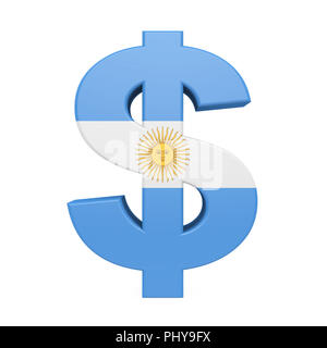 Peso argentino simbolo isolato Foto Stock