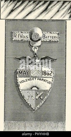 "La storia del nono e decimo reggimenti Rhode Island volontari e la decima Rhode Island batteria, nell'esercito del sindacato in 1862" (1892) Foto Stock