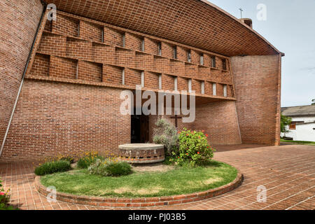 Chiesa di Cristo di lavoratore e di Nostra Signora di Lourdes, Cristo obrero chiesa (1960), Estacion Atlantida, Canelones, Uruguay Foto Stock