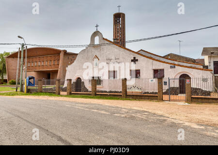 Chiesa di Cristo di lavoratore e di Nostra Signora di Lourdes, Cristo obrero chiesa (1960), Estacion Atlantida, Canelones, Uruguay Foto Stock