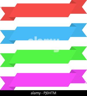 Nastro colorato banner Illustrazione Vettoriale