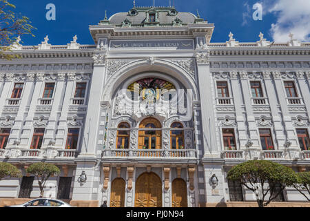 Chuquisaca Departament palazzo del governo, ex presidente palace, Sucre, Chuquisaca reparto, Bolivia Foto Stock