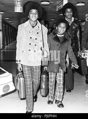 Michael Jackson, Randy Jackson, Londra 70s Foto Stock
