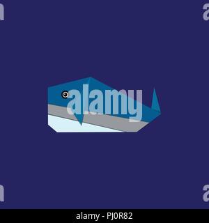 Un bellissimo origami vettore di pesce per il vostro bisogno.È possibile utilizzare nel vostro logo design . Questo design è royalty free vector da Nirupam Brahma sotto alamy .. Illustrazione Vettoriale