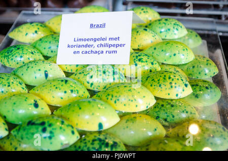 La linea di cioccolato di Anversa in Belgio Foto Stock