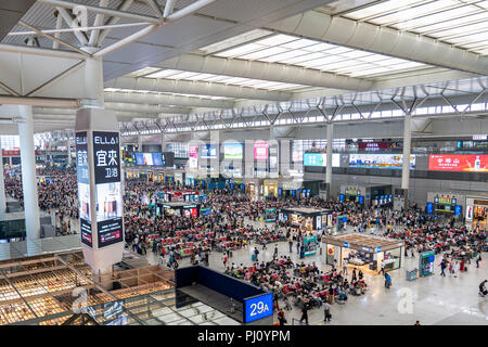 Shanghai Hongqiao stazione ferroviaria, Shanghai, Cina Foto Stock