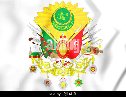 Impero ottomano stemma (1299-1923). 3D'illustrazione. Foto Stock