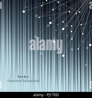 Disegno geometrico con linee collegate e punti. Illustrazione Vettoriale sfondo Illustrazione Vettoriale